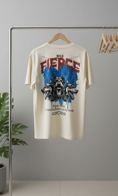 Men’s “Wild Fierce” Graphic Print Oversized T-Shirt