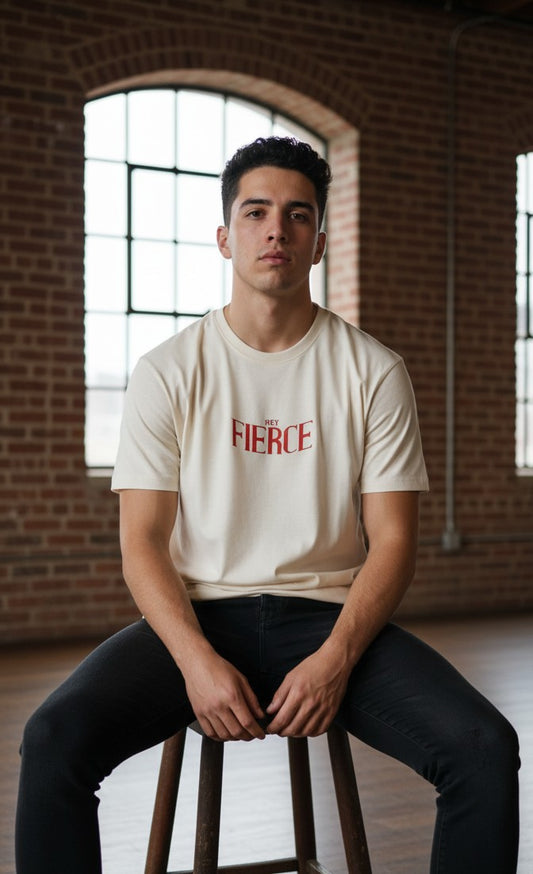 Men’s “Wild Fierce” Graphic Print Oversized T-Shirt