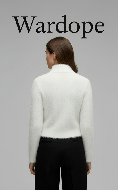 🤍 Cloud Soft Zip-Up Sweater – Arctic Haze( Exclusive Edition)