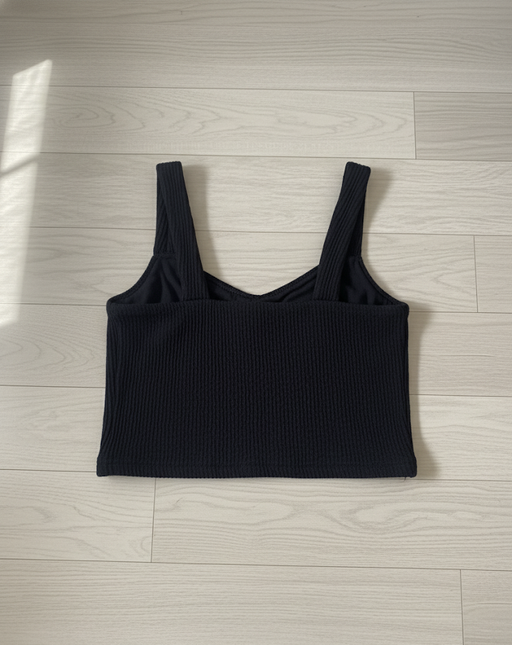 Women’s Black Heart Design Crop Top ( Exclusive Edition )