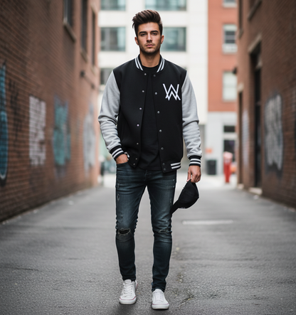 Black & Grey Varsity Jacket