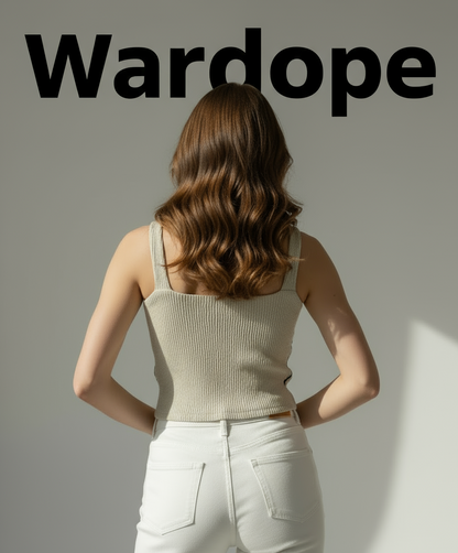 Women’s Beige Heart Design Ribbed Crop Top ( Exclusive Edition )