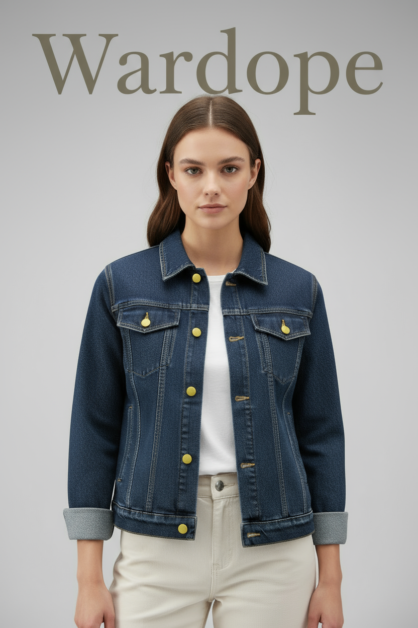 🔵 Classic Indigo Denim Jacket – Golden Stitch Exclusive Edition