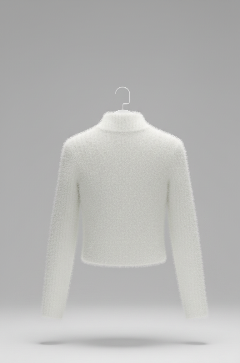 🤍 Cloud Soft Zip-Up Sweater – Arctic Haze( Exclusive Edition)