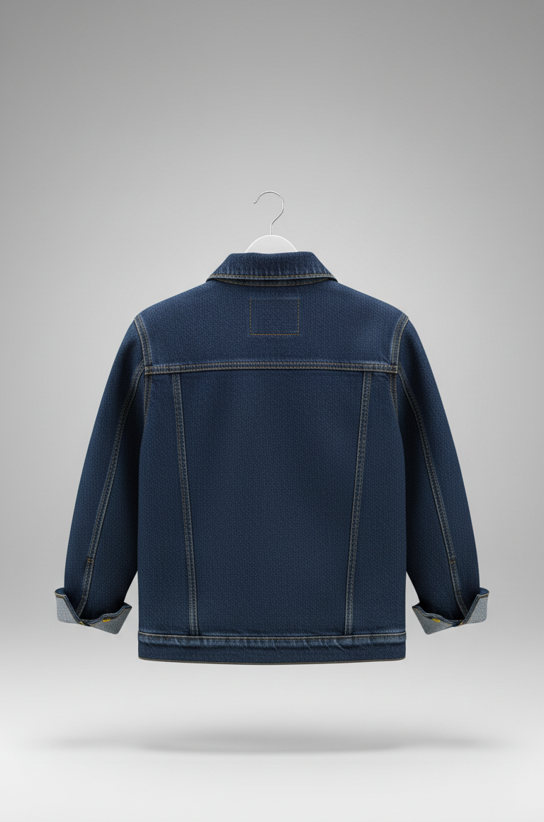 🔵 Classic Indigo Denim Jacket – Golden Stitch Exclusive Edition
