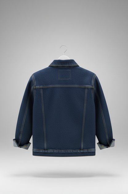 🔵 Classic Indigo Denim Jacket – Golden Stitch Exclusive Edition