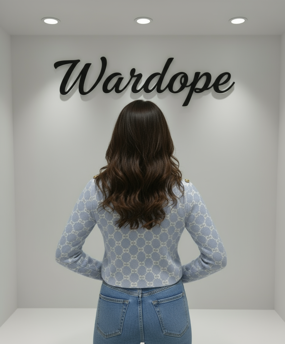 💙 Women Sky Blue High Neck Patterned Sweater ( Exclusive Edition)