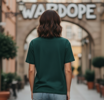 Green Patched T-Shirt for Girls – 100% Cotton