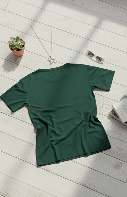 Green Patched T-Shirt for Girls – 100% Cotton