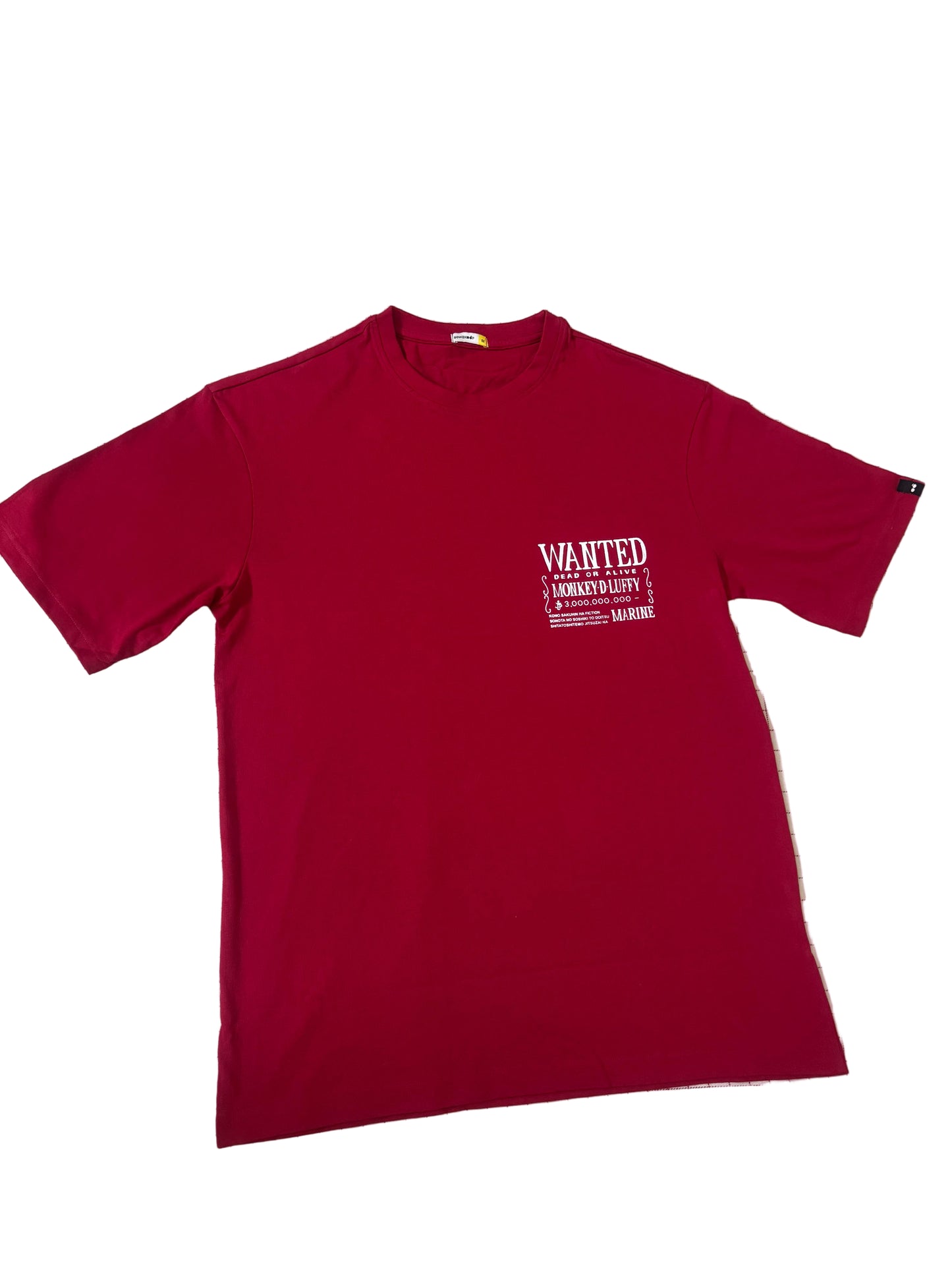 Men’s Maroon “WANTED” Graphic Casual Cotton T-Shirt